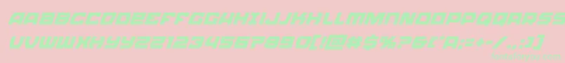 Olympiccarriersuperital Font – Green Fonts on Pink Background