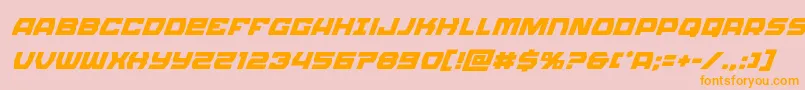 Olympiccarriersuperital Font – Orange Fonts on Pink Background