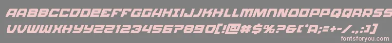 Olympiccarriersuperital Font – Pink Fonts on Gray Background