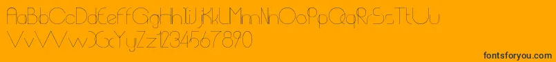 ChempakaRanting-Schriftart – Schwarze Schriften auf orangefarbenem Hintergrund