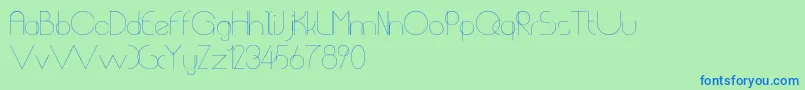 ChempakaRanting Font – Blue Fonts on Green Background