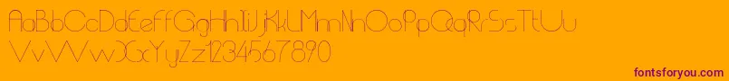ChempakaRanting-Schriftart – Violette Schriften auf orangefarbenem Hintergrund