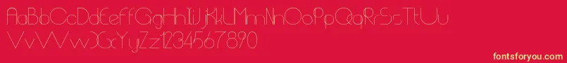 フォントChempakaRanting – 黄色の文字、赤い背景