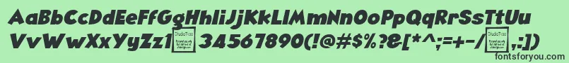 AngellaItalicDemo Font – Black Fonts on Green Background