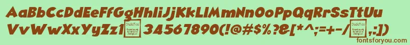 AngellaItalicDemo Font – Brown Fonts on Green Background