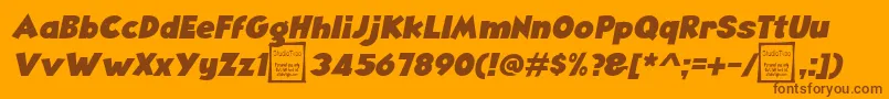 AngellaItalicDemo Font – Brown Fonts on Orange Background