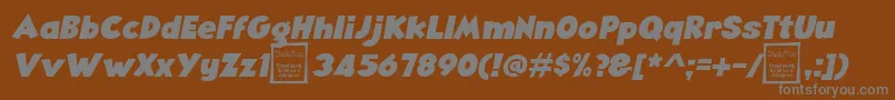 AngellaItalicDemo Font – Gray Fonts on Brown Background