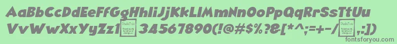 AngellaItalicDemo Font – Gray Fonts on Green Background