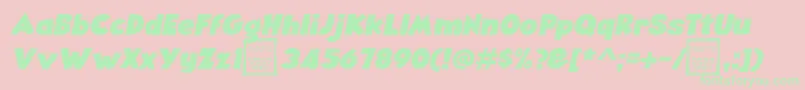 AngellaItalicDemo Font – Green Fonts on Pink Background