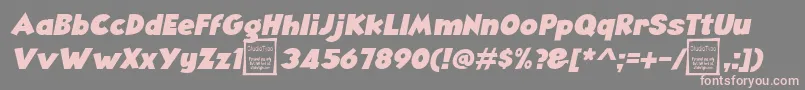 AngellaItalicDemo Font – Pink Fonts on Gray Background