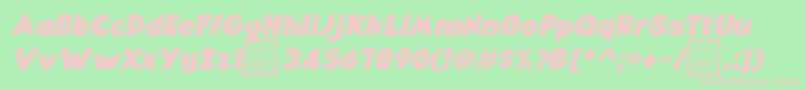 AngellaItalicDemo Font – Pink Fonts on Green Background