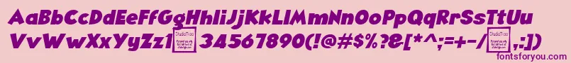 AngellaItalicDemo Font – Purple Fonts on Pink Background