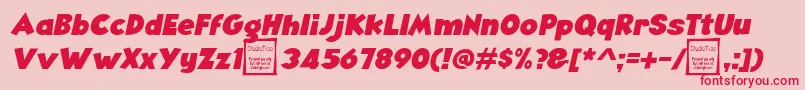 AngellaItalicDemo Font – Red Fonts on Pink Background