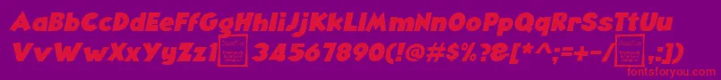 AngellaItalicDemo Font – Red Fonts on Purple Background