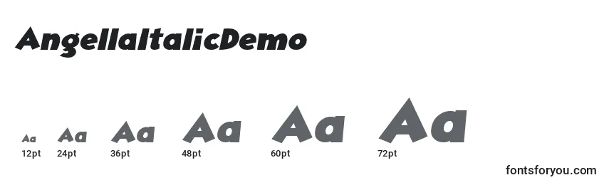 AngellaItalicDemo Font Sizes