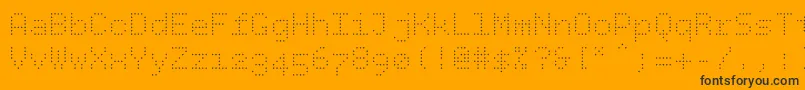 Bpdotsdiamondlight Font – Black Fonts on Orange Background