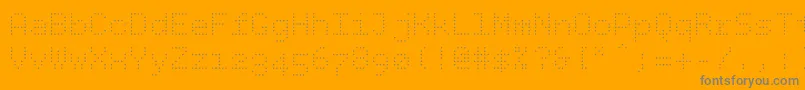 Bpdotsdiamondlight Font – Gray Fonts on Orange Background