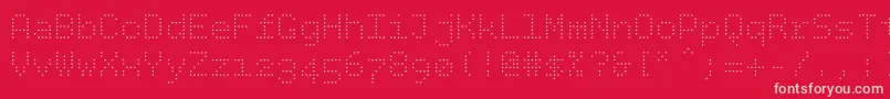 Bpdotsdiamondlight Font – Pink Fonts on Red Background