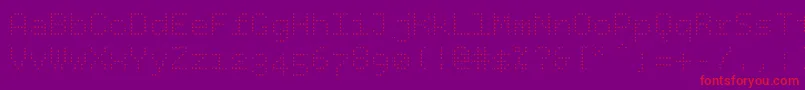 Bpdotsdiamondlight Font – Red Fonts on Purple Background