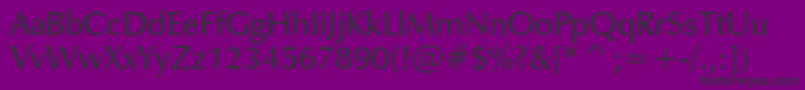 Czcionka ZapfHumanist601DemiBt – czarne czcionki na fioletowym tle