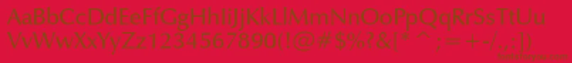 ZapfHumanist601DemiBt Font – Brown Fonts on Red Background