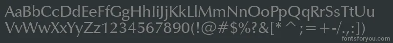 ZapfHumanist601DemiBt Font – Gray Fonts on Black Background