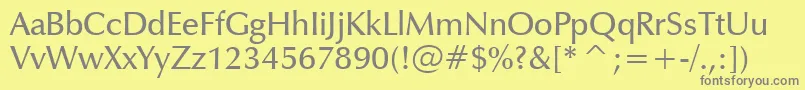 More about ZapfHumanist601DemiBt Font ZapfHumanist601DemiBt Font – Gray Fonts on Yellow Background