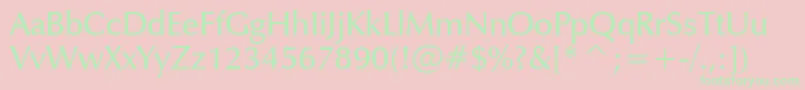 ZapfHumanist601DemiBt Font – Green Fonts on Pink Background