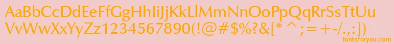 ZapfHumanist601DemiBt Font – Orange Fonts on Pink Background