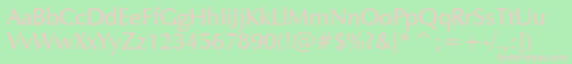 ZapfHumanist601DemiBt Font – Pink Fonts on Green Background