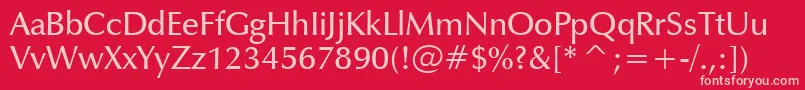 ZapfHumanist601DemiBt Font – Pink Fonts on Red Background