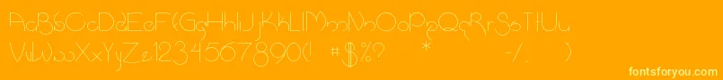 SalttrucktothestarsRegular Font – Yellow Fonts on Orange Background