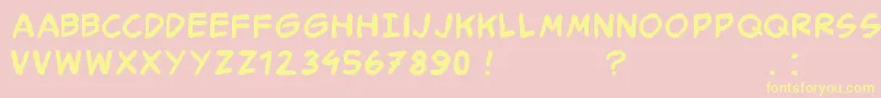 Smacktypographikregular Font – Yellow Fonts on Pink Background