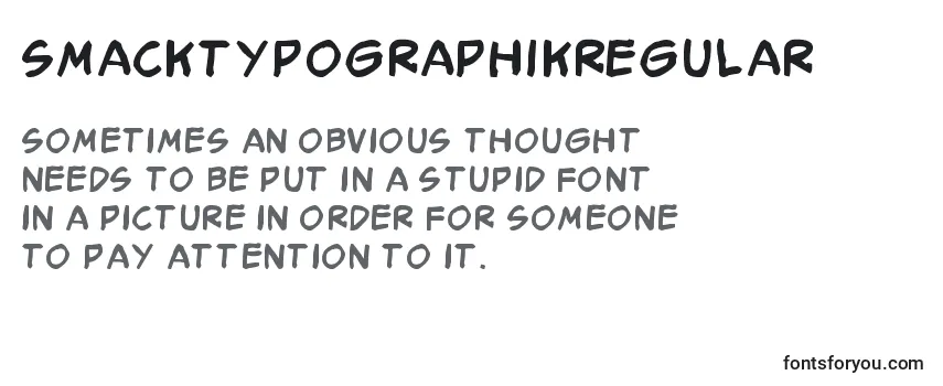 Review of the Smacktypographikregular Font