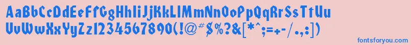 HeilondbNormal Font – Blue Fonts on Pink Background