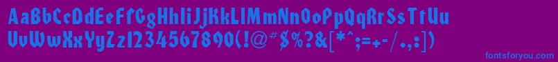 HeilondbNormal Font – Blue Fonts on Purple Background