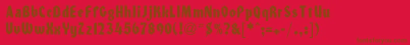 Police HeilondbNormal – polices brunes sur fond rouge