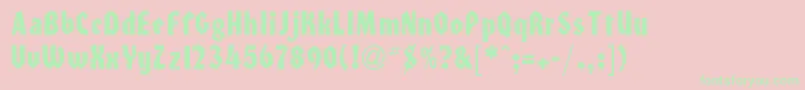HeilondbNormal-Schriftart – Grüne Schriften auf rosa Hintergrund