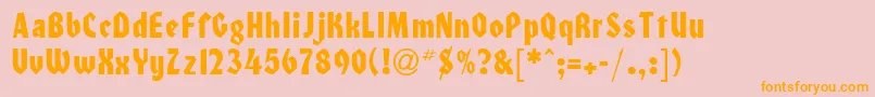 HeilondbNormal Font – Orange Fonts on Pink Background