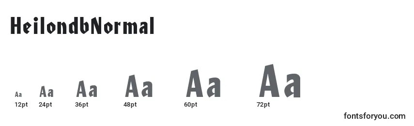 HeilondbNormal Font Sizes