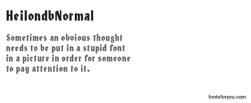 Review of the HeilondbNormal Font