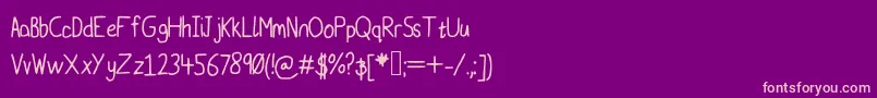 Billbonessans Font – Pink Fonts on Purple Background