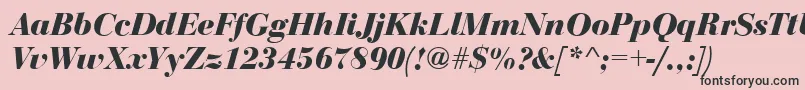 BodoniDisplayBolditalic Font – Black Fonts on Pink Background