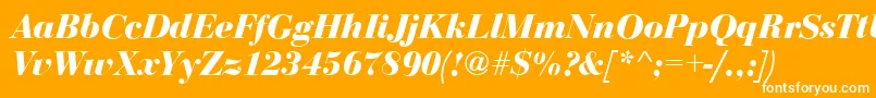 BodoniDisplayBolditalic Font – White Fonts on Orange Background