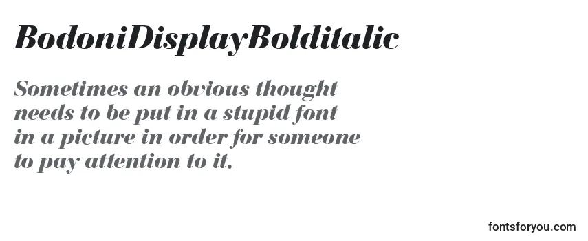 BodoniDisplayBolditalic Font