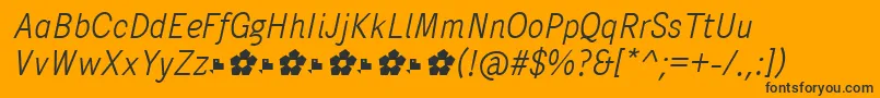 En savoir plus sur la police PentaySansLightItalic Police PentaySansLightItalic – polices noires sur fond orange