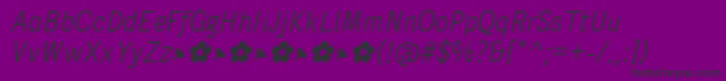 Police PentaySansLightItalic – polices noires sur fond violet