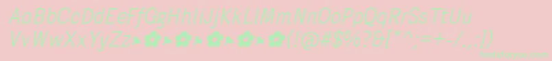 fuente PentaySansLightItalic – Fuentes Verdes Sobre Fondo Rosa