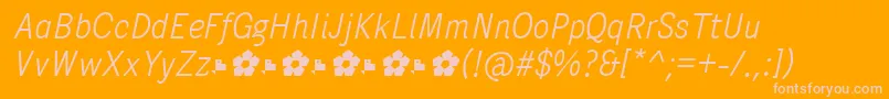 PentaySansLightItalic Font – Pink Fonts on Orange Background
