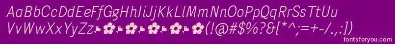 Шрифт PentaySansLightItalic – розовые шрифты на фиолетовом фоне